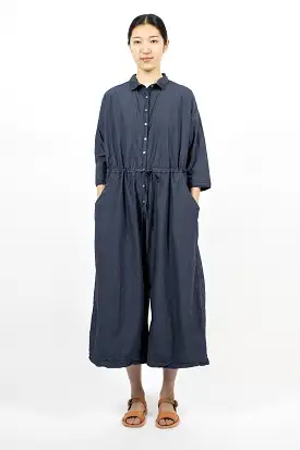 60_04 Oversized Collar Jumpsuit TC Navy