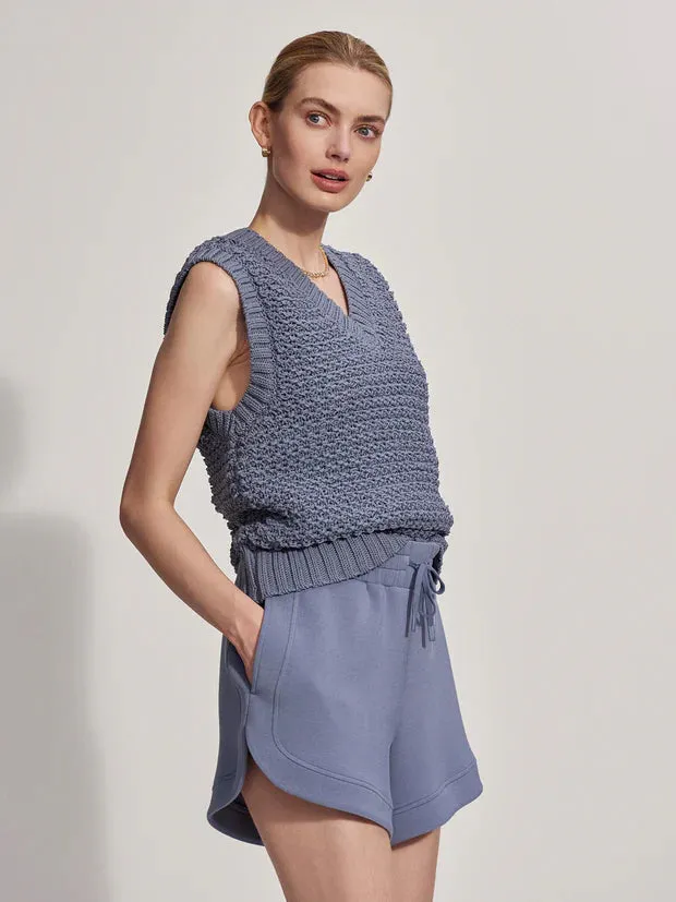 Adie Knit Vest Stone Blue