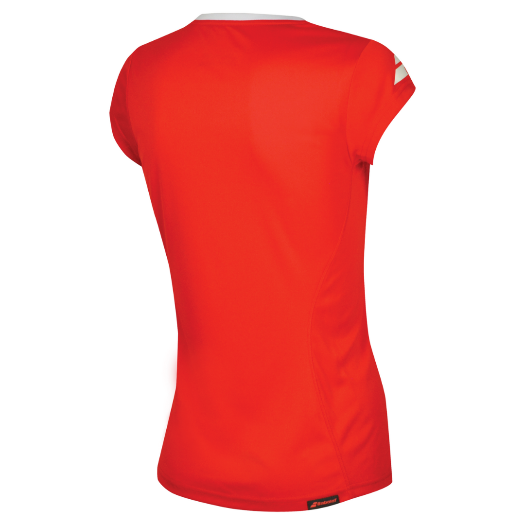 Babolat Girls Core Flag Club Tee - Fiery Red