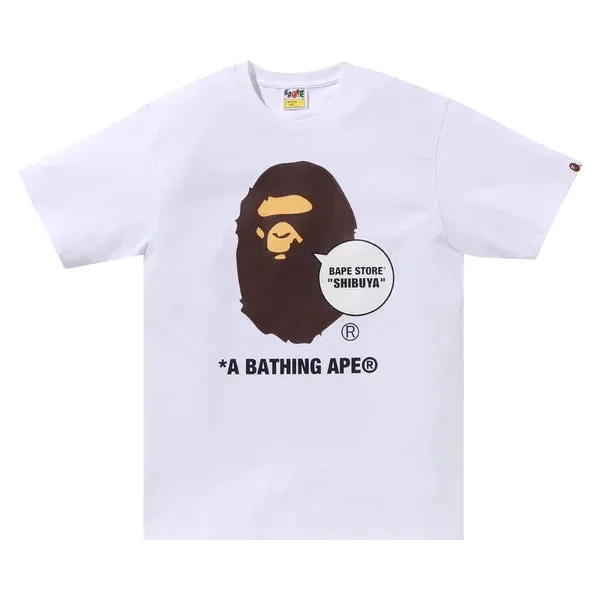 BAPE Store Shibuya Ape Head Tee White