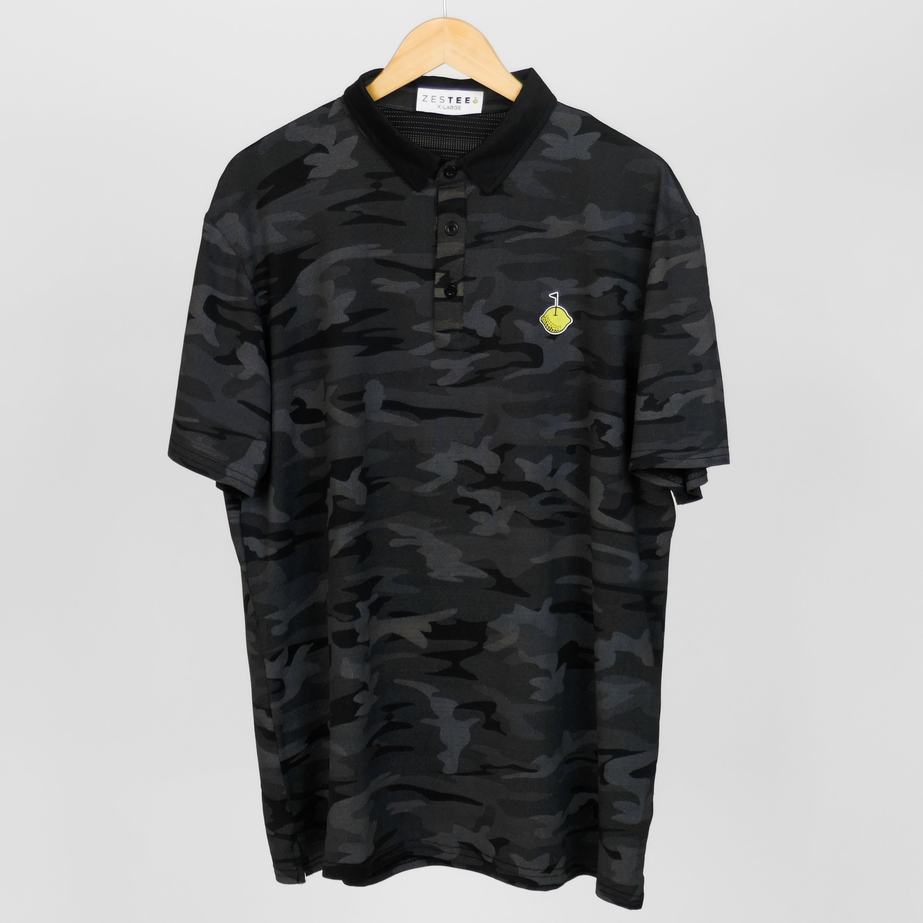 Black 'Camo' Polo