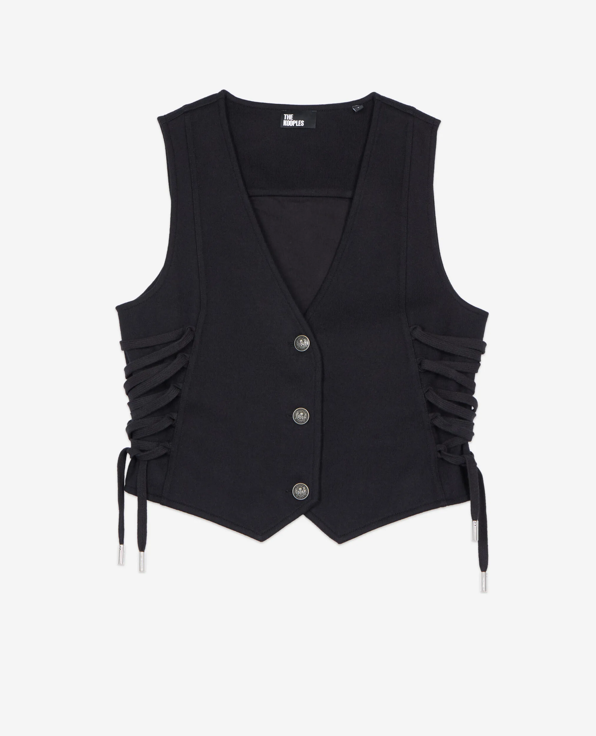 Black waistcoat with lacing