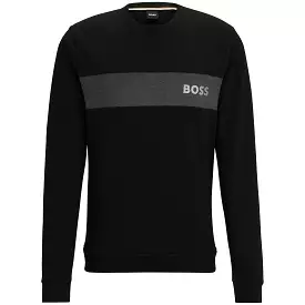 Boss Cotton Blend Crew Neck Sweat - Black