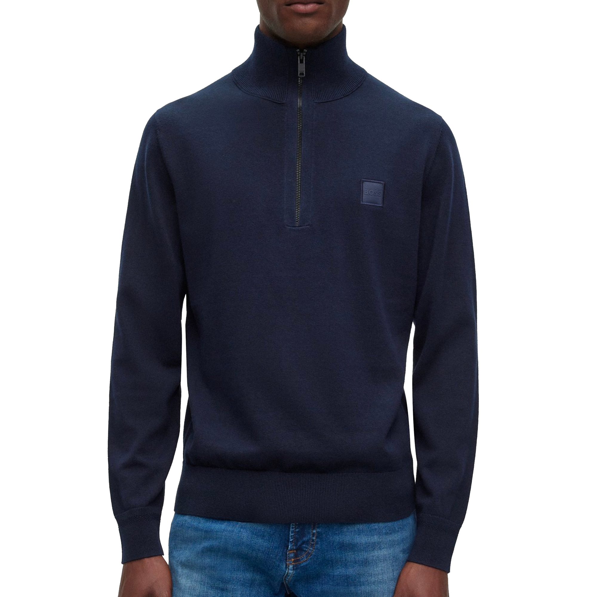 Boss Kanobix 1/4 Zip Knit - Navy