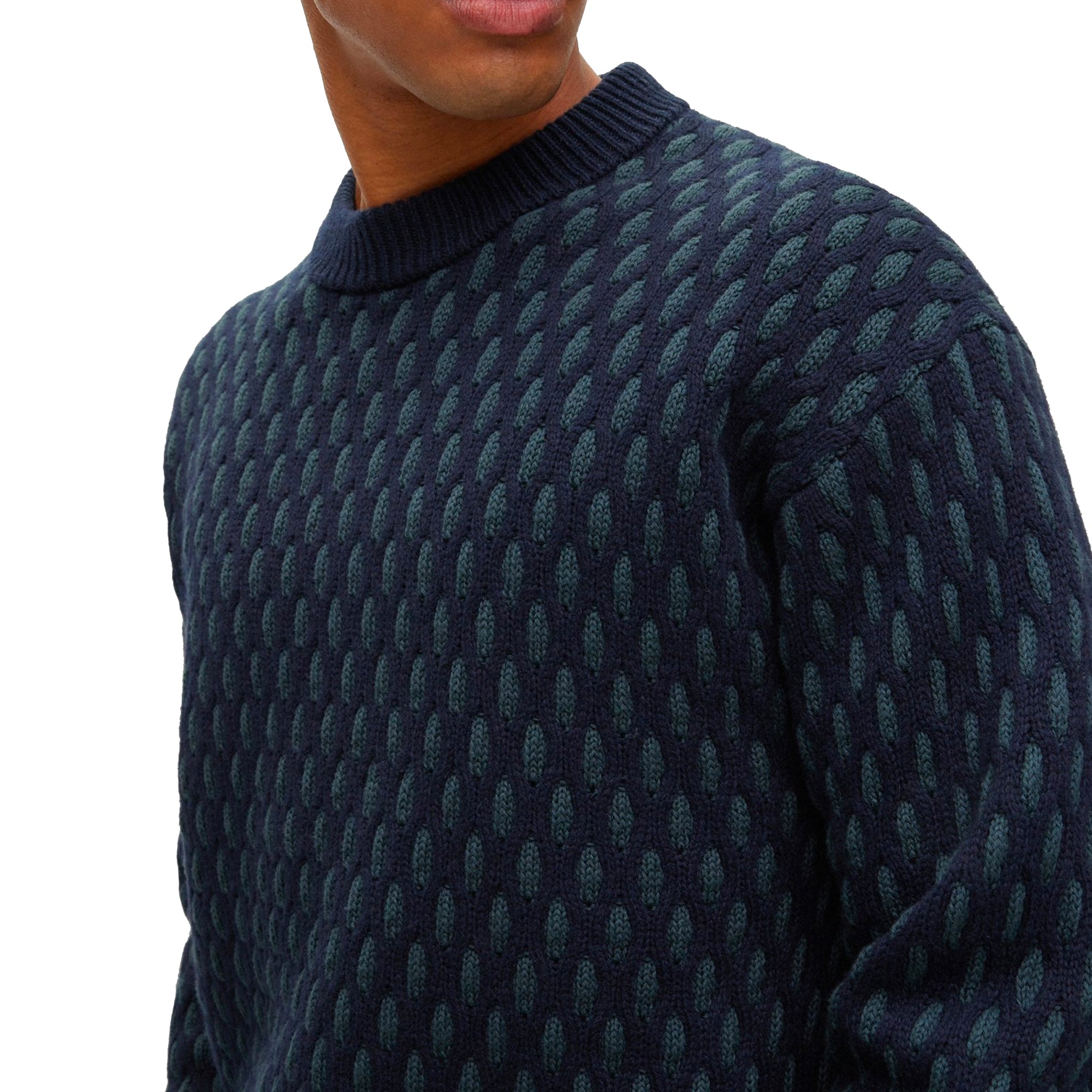 Boss Kesh Two Tone Knit - Navy