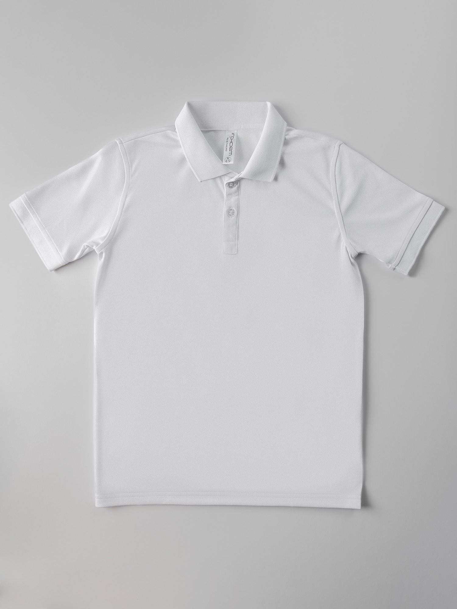 Boys Classic Rib Collar Polo - White