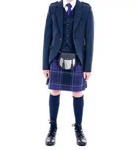 Boys Navy Crail Jacket & Waistcoat (Ex-Hire)