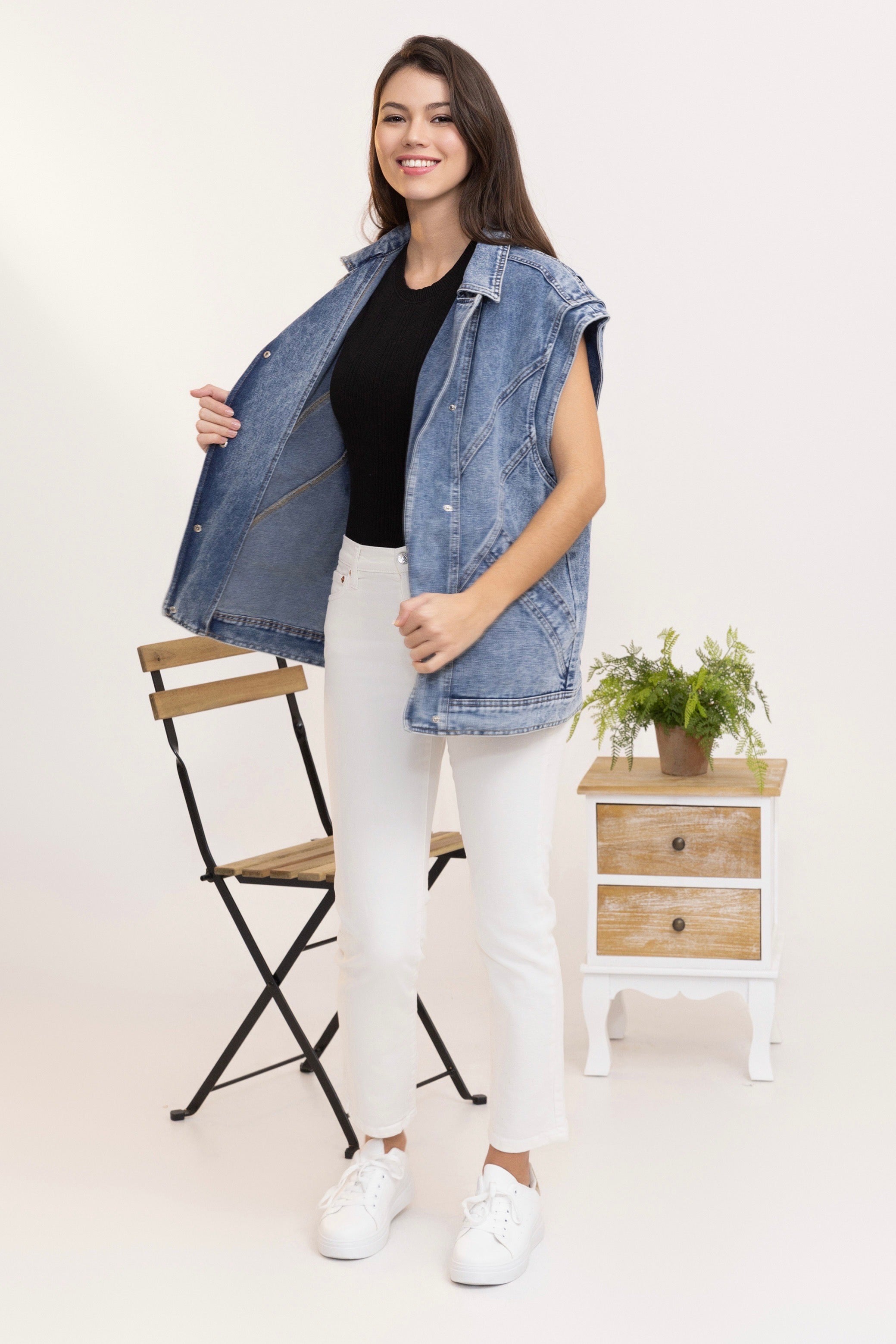 ByHan Denim oversized Gilet