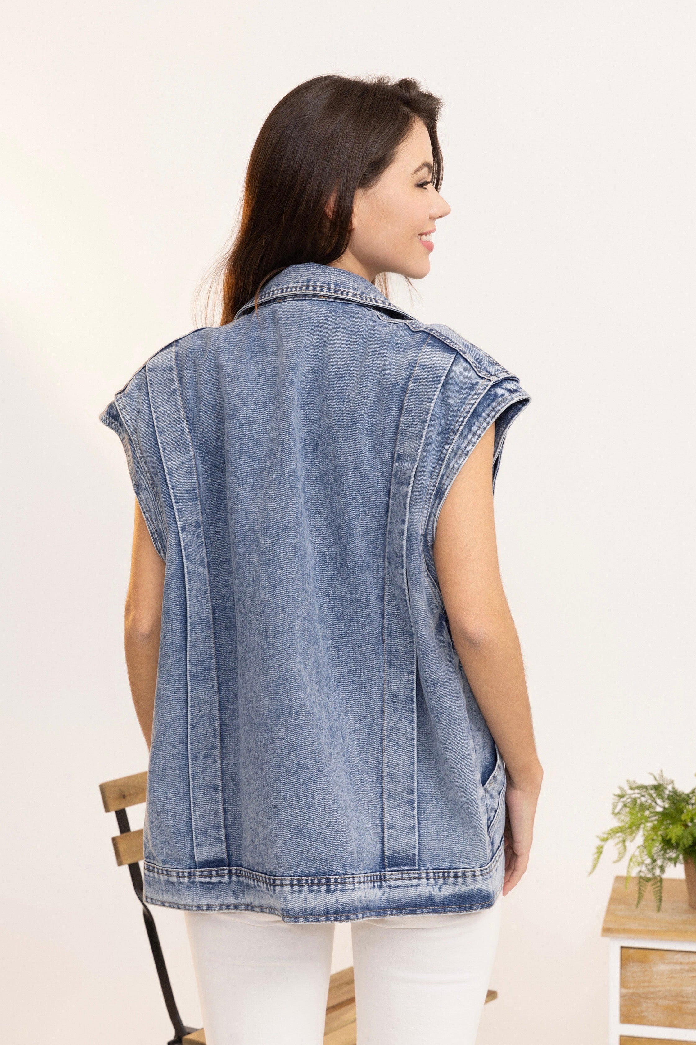 ByHan Denim oversized Gilet