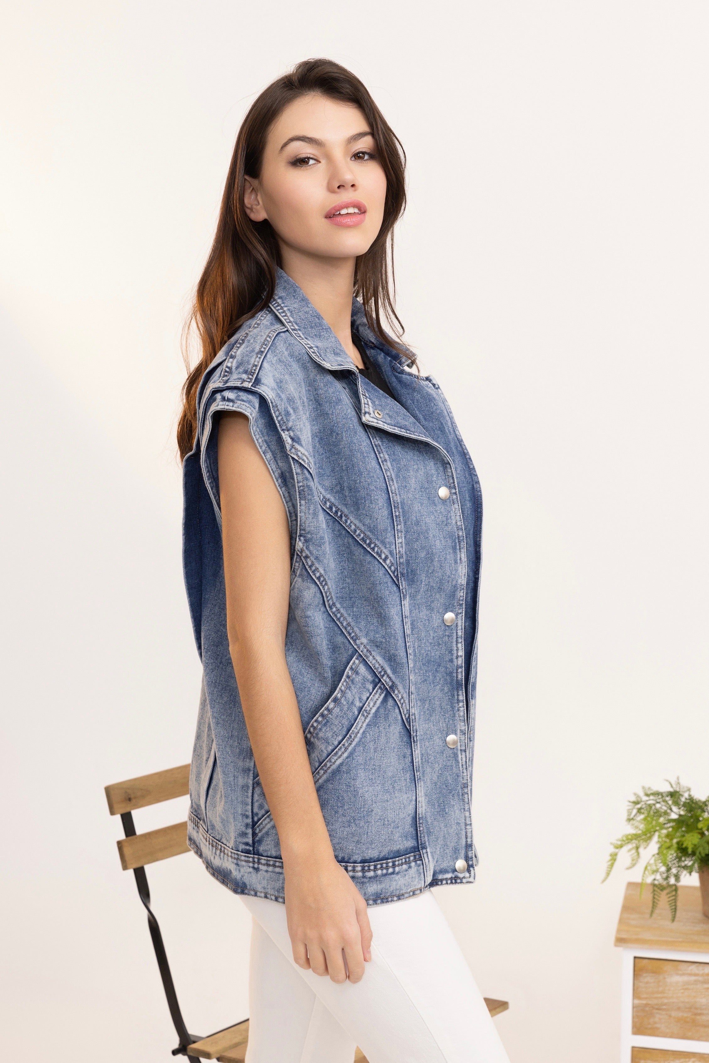 ByHan Denim oversized Gilet