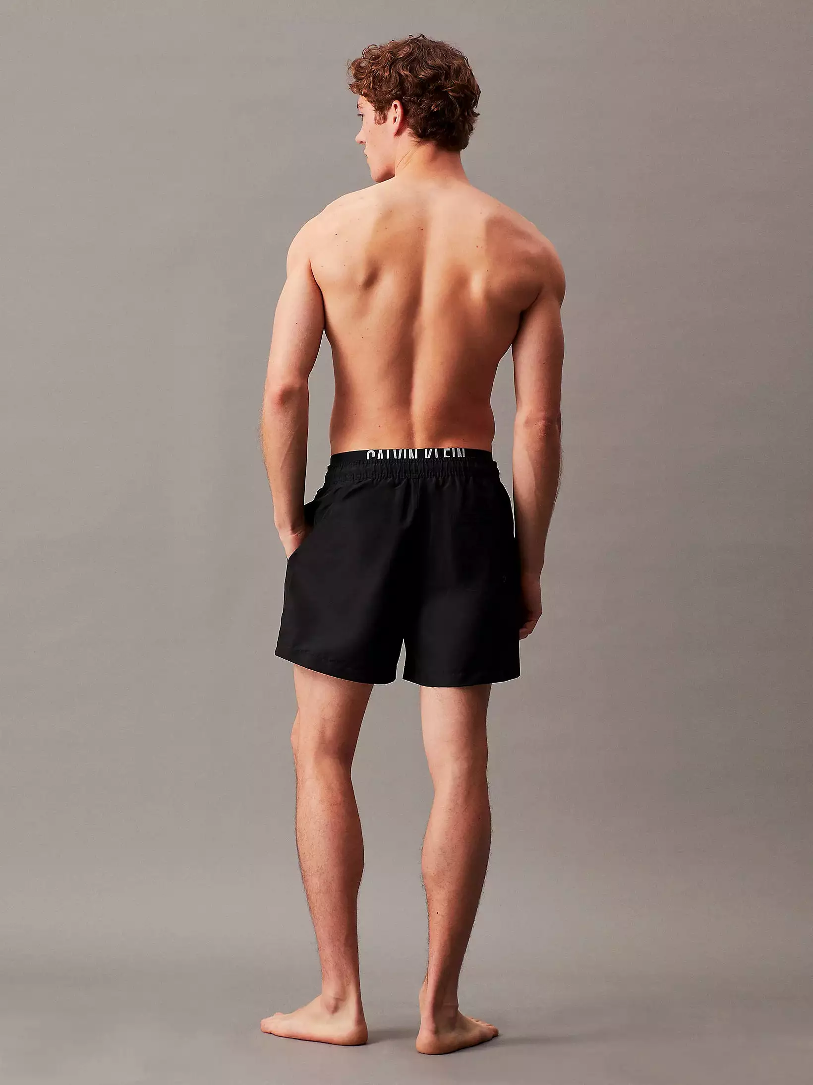 Calvin Klein Mens Double Waistband 'Intense Power' Swim Shorts