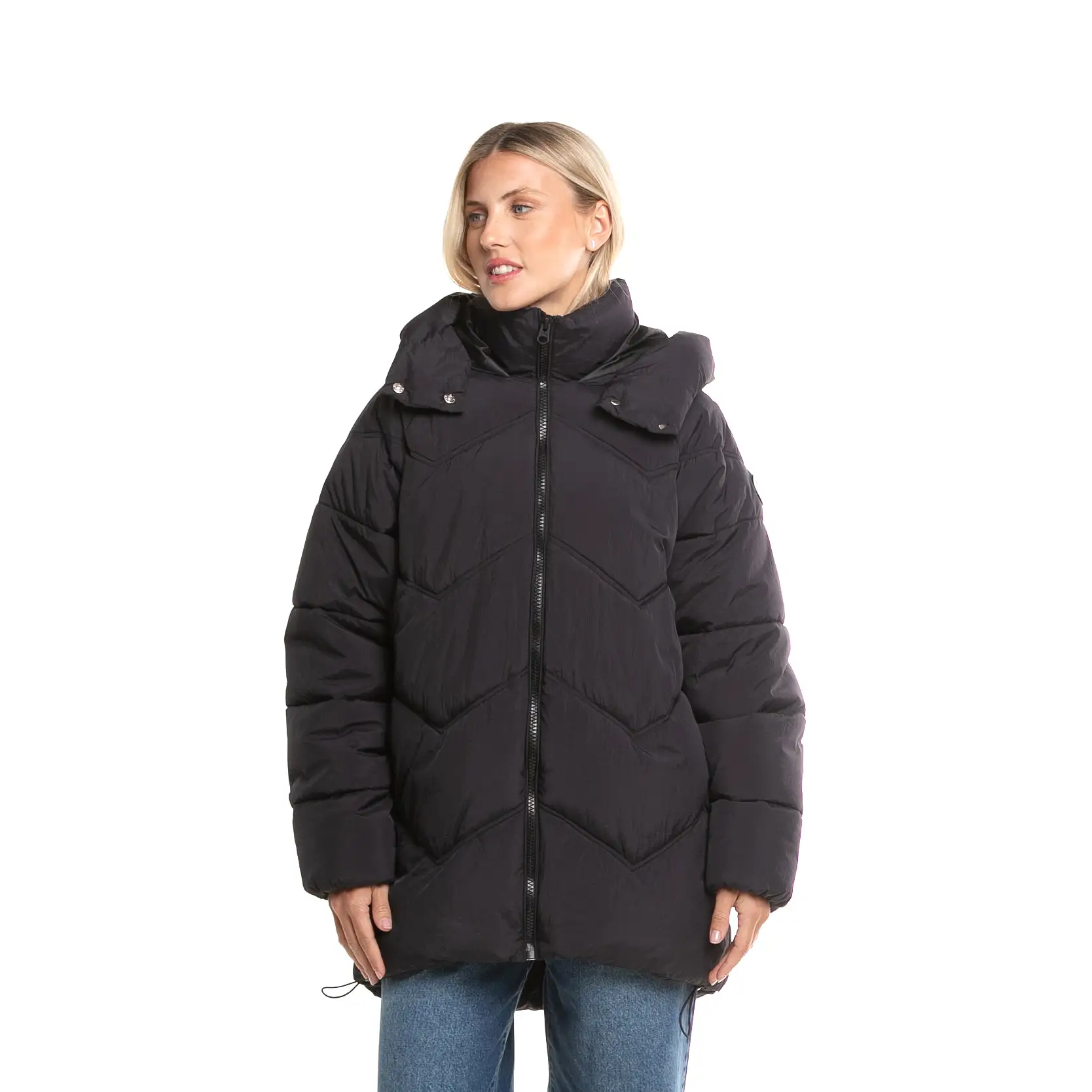 Campera Abrigo Rusty Higher Puffer Coat Ld* Negro