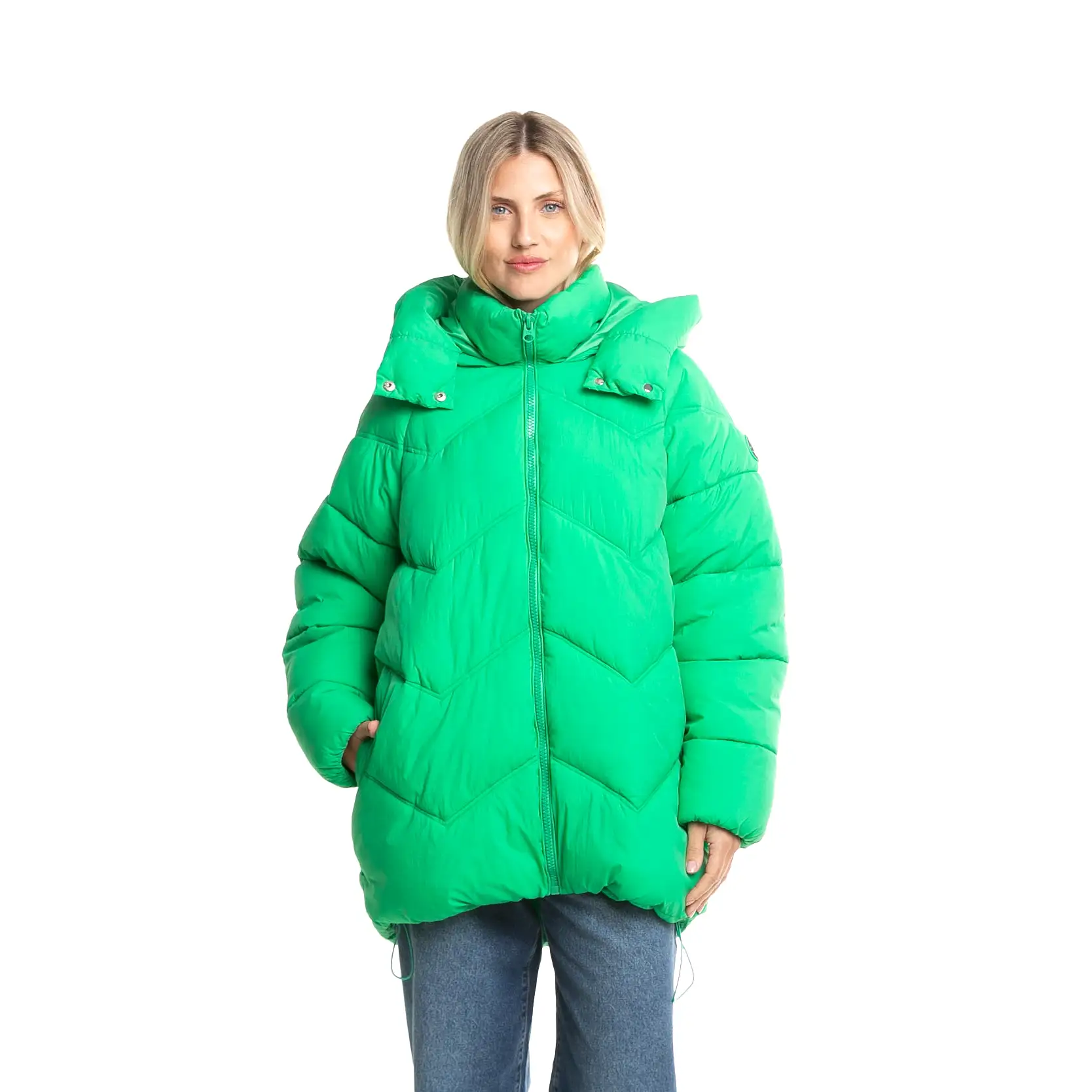 Campera Abrigo Rusty Higher Puffer Coat Ld* Verde Manzana