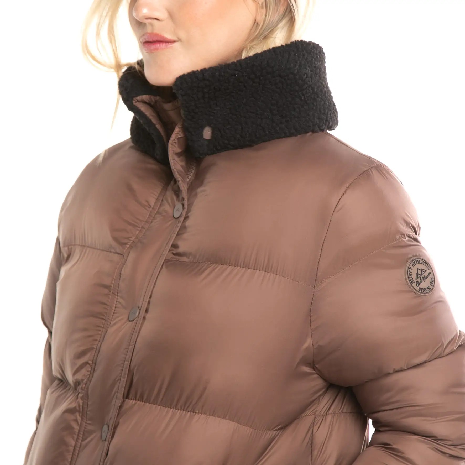 Campera Abrigo Rusty Tender Puffer Coat Ld* Chocolate