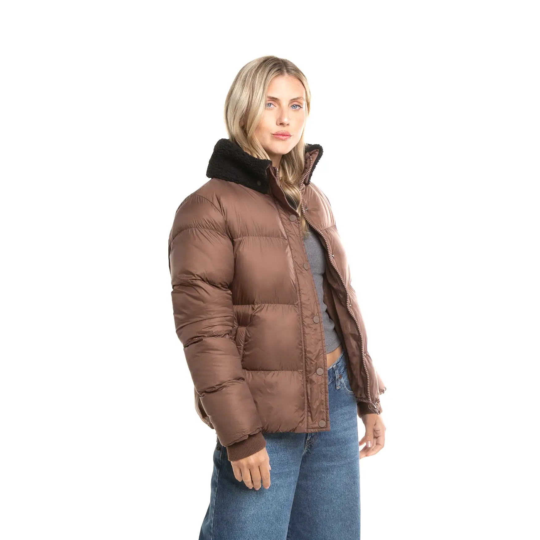 Campera Abrigo Rusty Tender Puffer Coat Ld* Chocolate