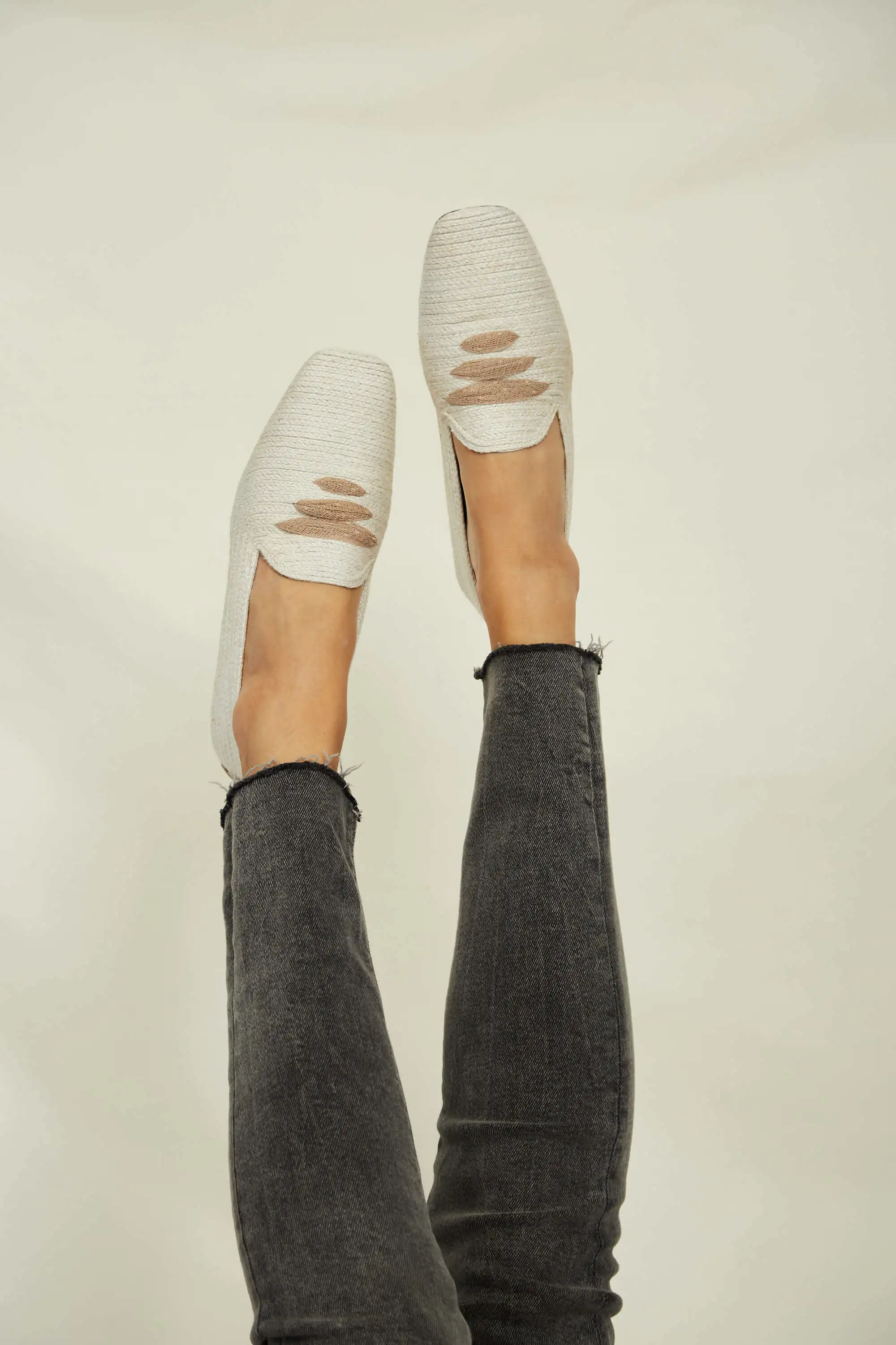 Casablanca Jute Vegan Loafers | White