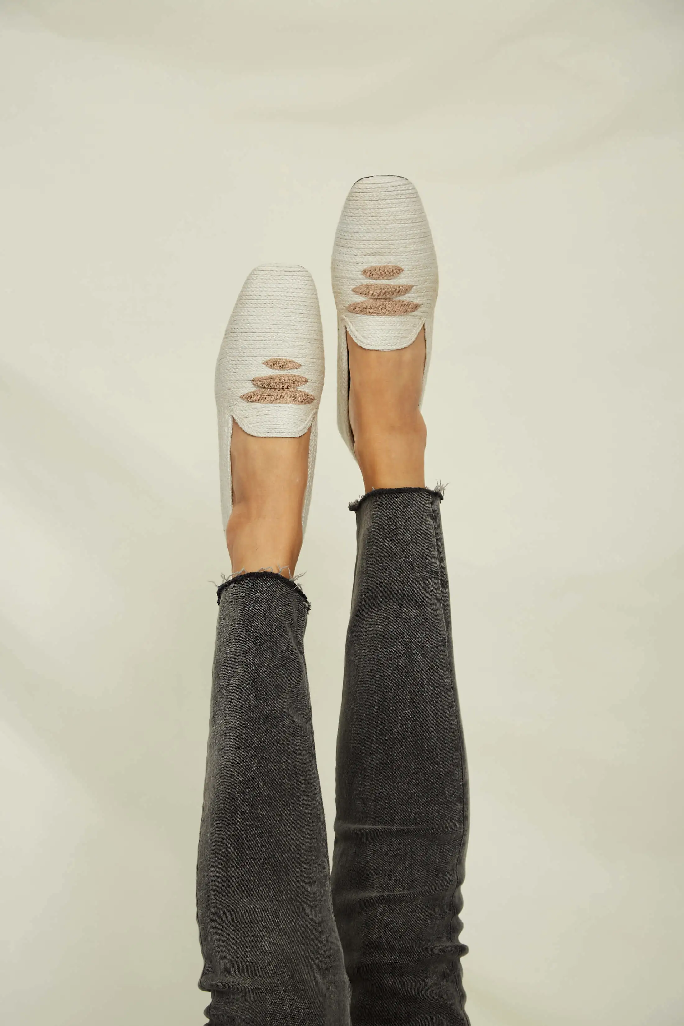 Casablanca Jute Vegan Loafers | White