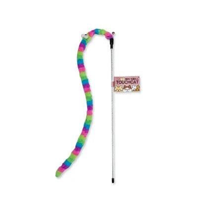 Cat Toy Feather Cat Teaser Wand Cat Interactive Toy Funny Caterpillar Colorful Rod Teaser Wand Pet Cat Supplies Cat Accessory