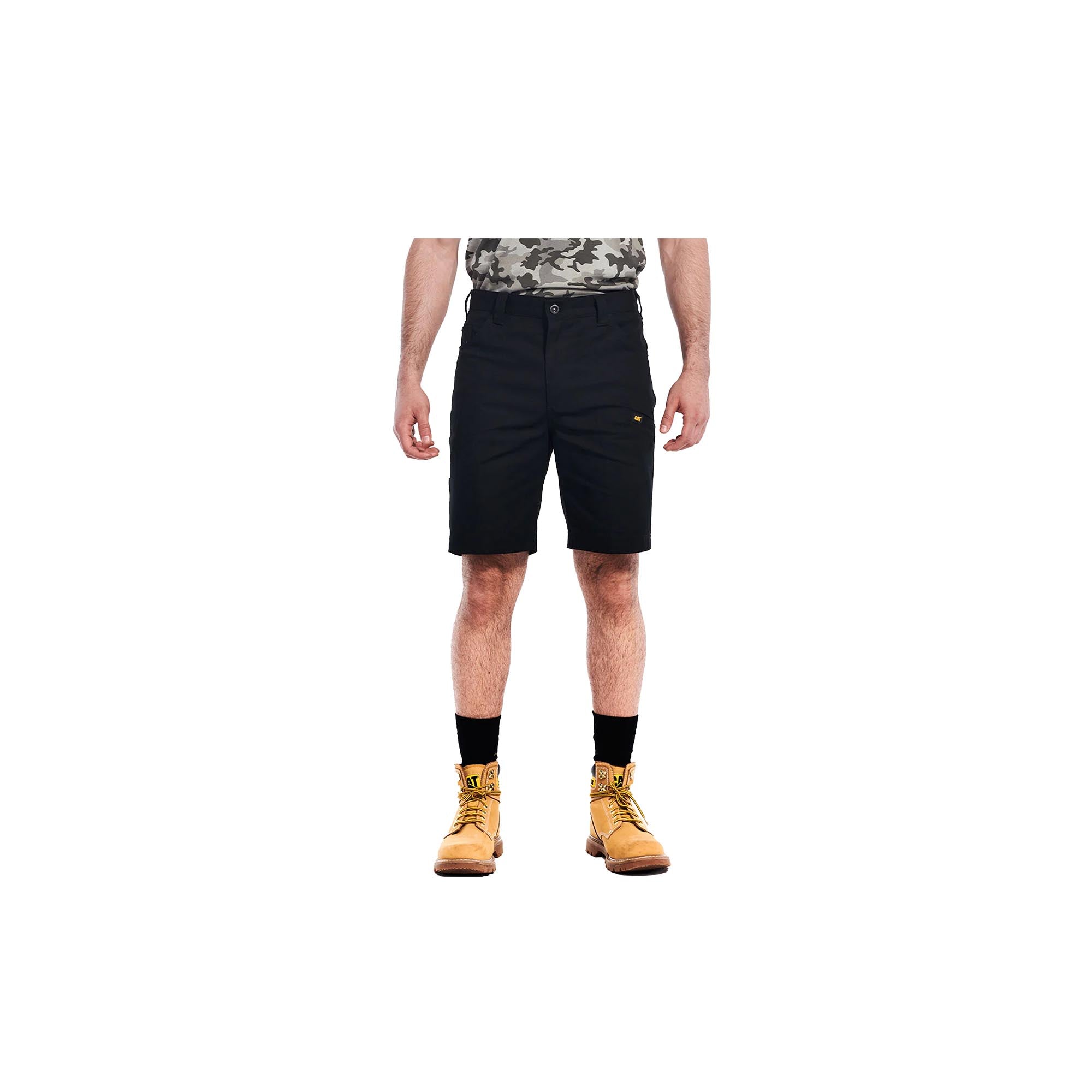 Caterpillar Stretch Canvas Utility Short Black