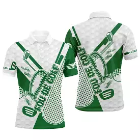 Chiptshirts - Polo De Golf, Vert et Bleu, Cadeau Personnalisé Pour Fans De Golf, Polo de Sport Homme et Femme, Motifs Balle De G