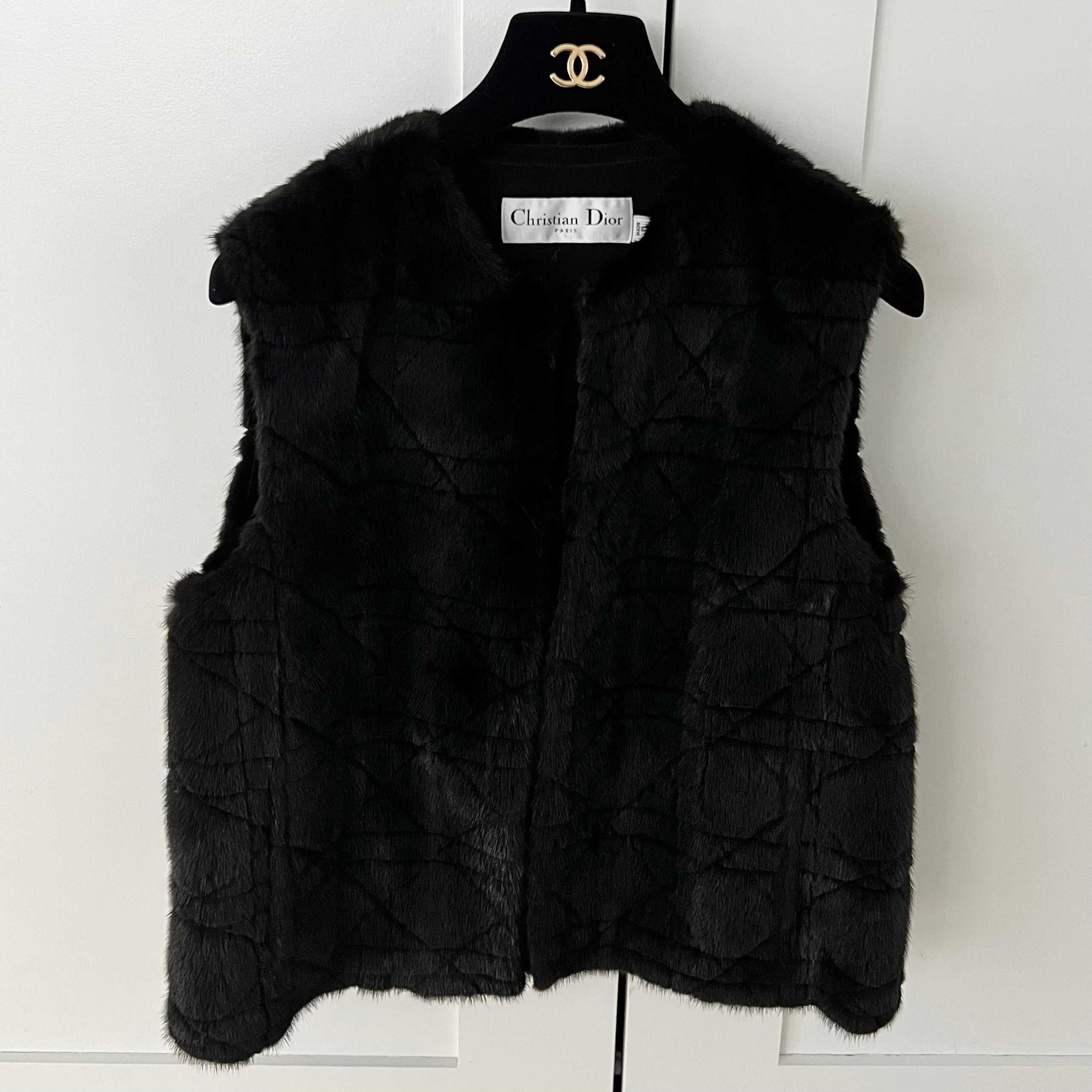 Christian Dior Mink Fur Cannage Gilet