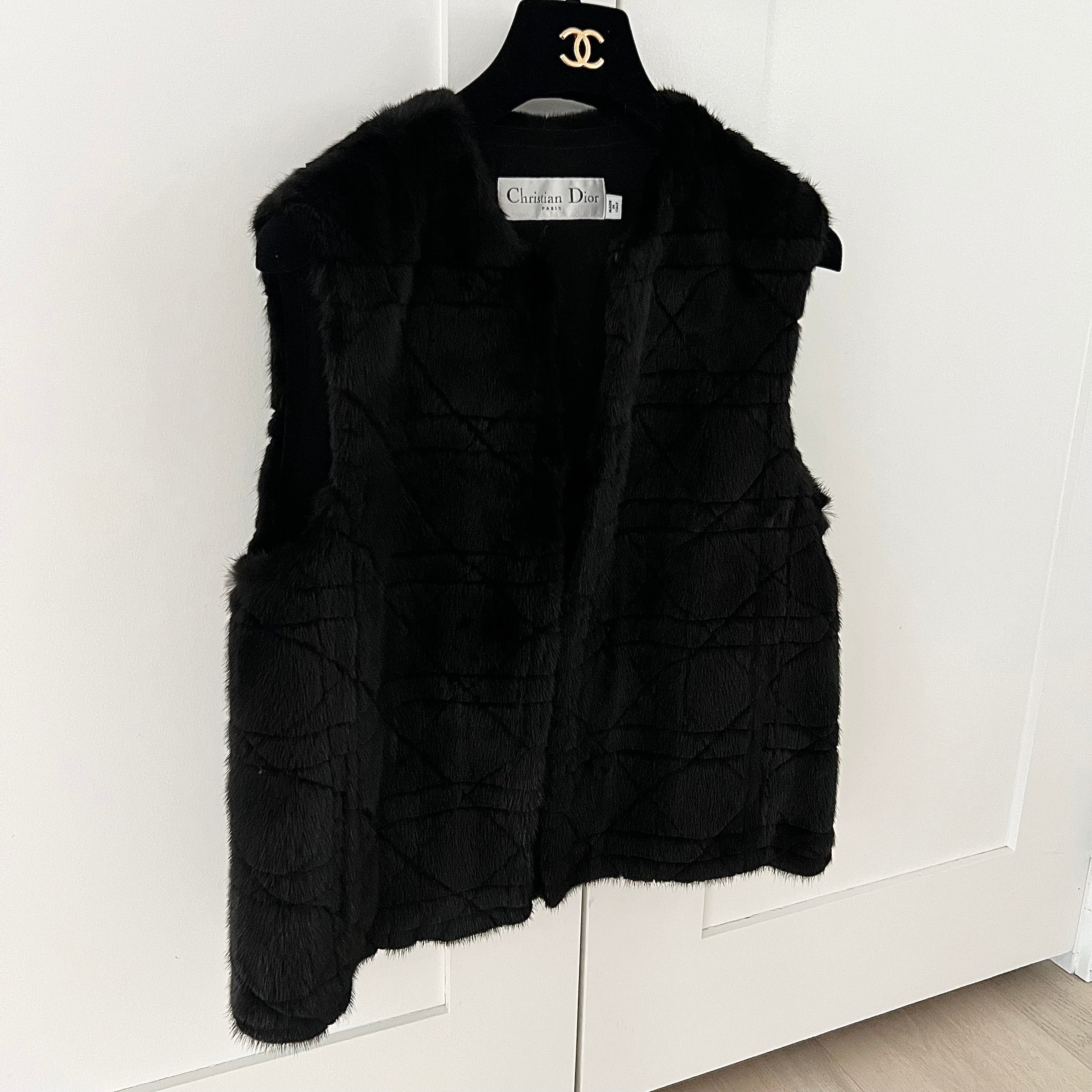 Christian Dior Mink Fur Cannage Gilet