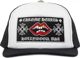 CHROME HEARTS CHOMPER HOLLYWOOD TRUCKER HAT WHITE