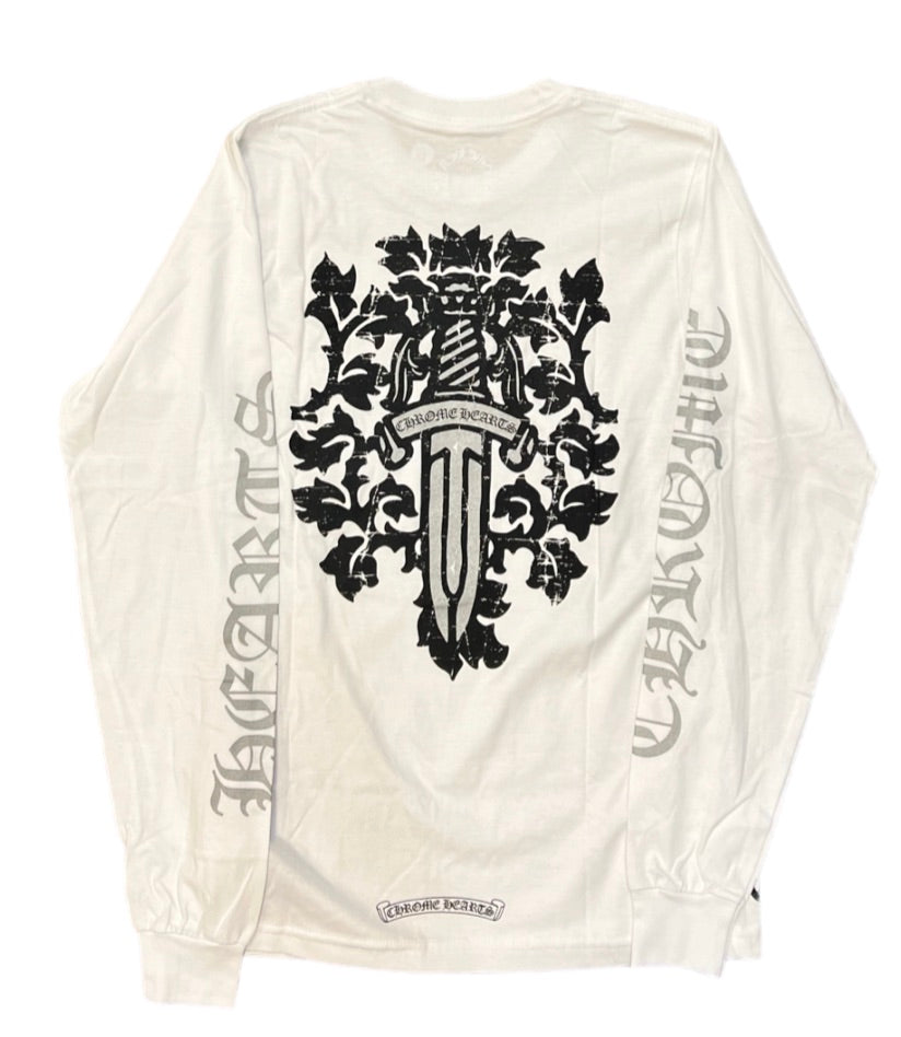 CHROME HEARTS DAGGER WHITE LONG SLEEVE