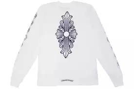 CHROME HEARTS FLORAL CROSS LONG SLEEVE WHITE