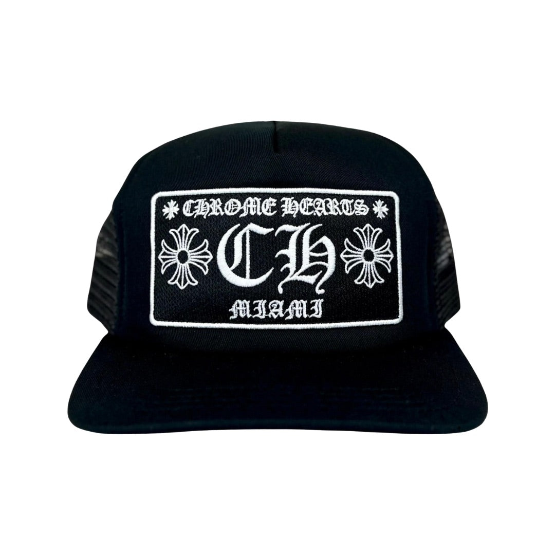 CHROME HEARTS MIAMI EXCLUSIVE TRUCKER HAT BLACK