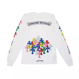 CHROME HEARTS MULTICOLOR SCRIPT CROSS LONG SLEEVE WHITE