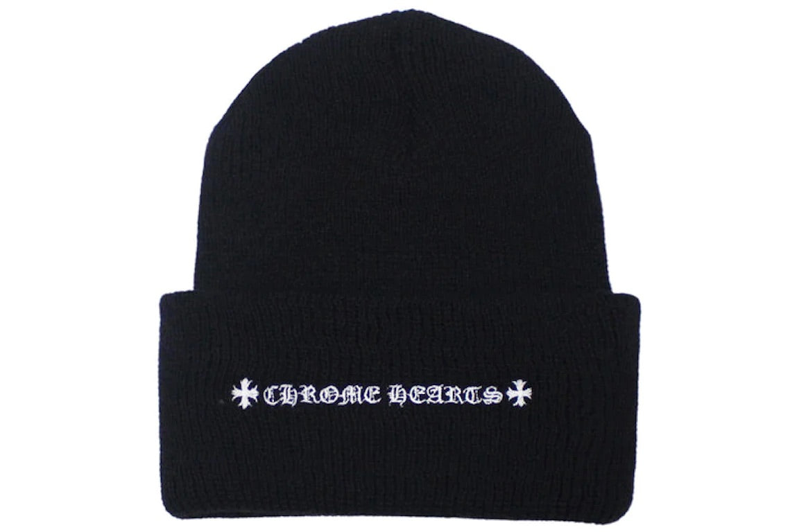 CHROME HEARTS PLUS CROSS BEANIE BLACK