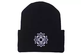 CHROME HEARTS PLUS CROSS BEANIE BLACK