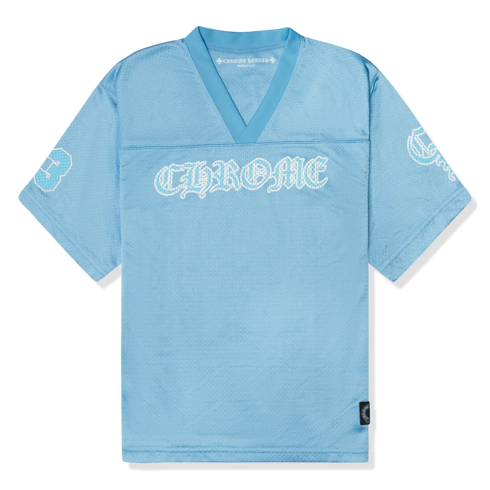 Chrome Hearts Stadium Mesh Short Sleeve Blue Jersey