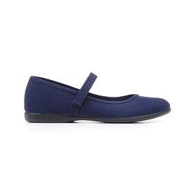 Classic Canvas Mary Janes in Navy Blue