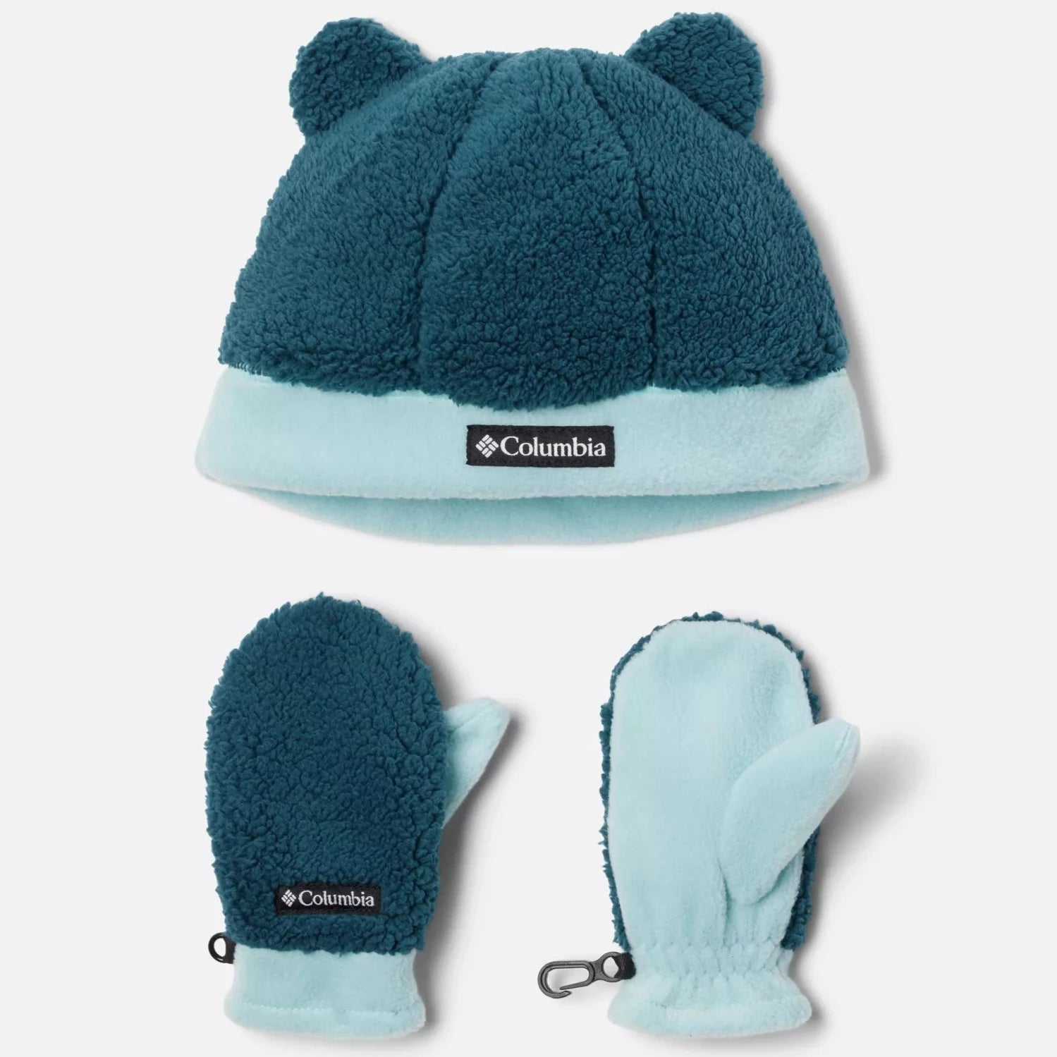 Columbia Night Wave/Aqua Haze Rugged Ridge Toddler Beanie and Mittens