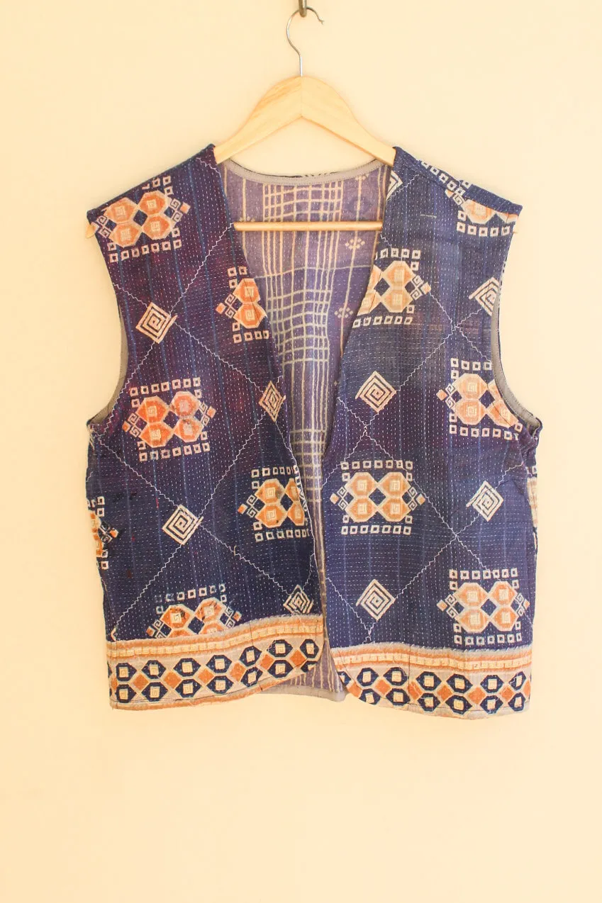 Cotton Kantha Crop Vest 008