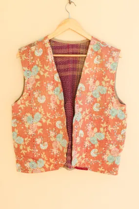 Cotton Kantha Crop Vest 010