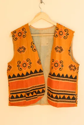 Cotton Kantha Crop Vest 011