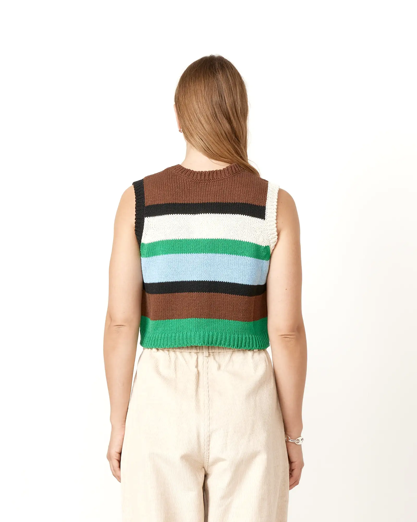 Cotton Striped Waistcoat