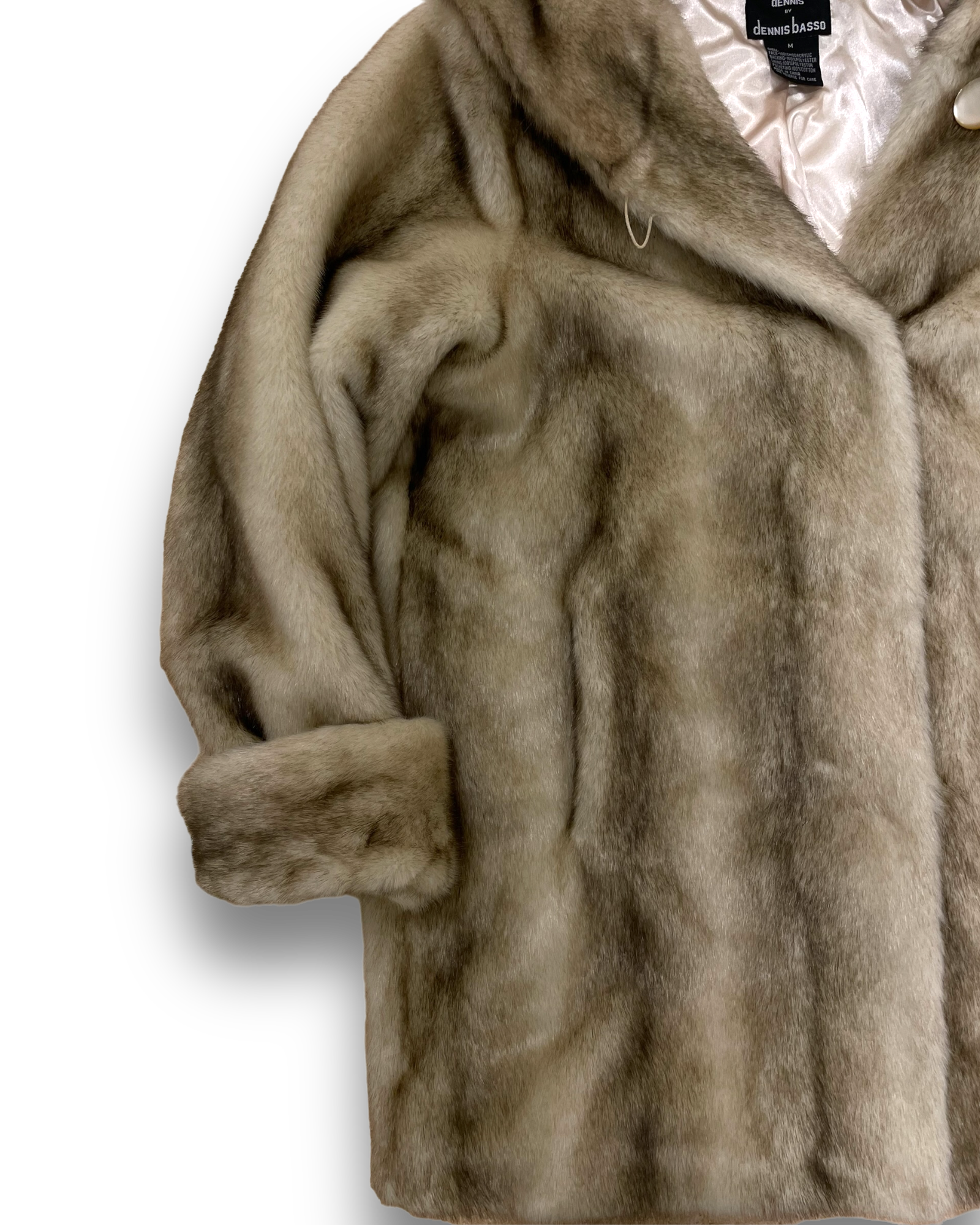 Dennis Basso Faux Fur Coat M