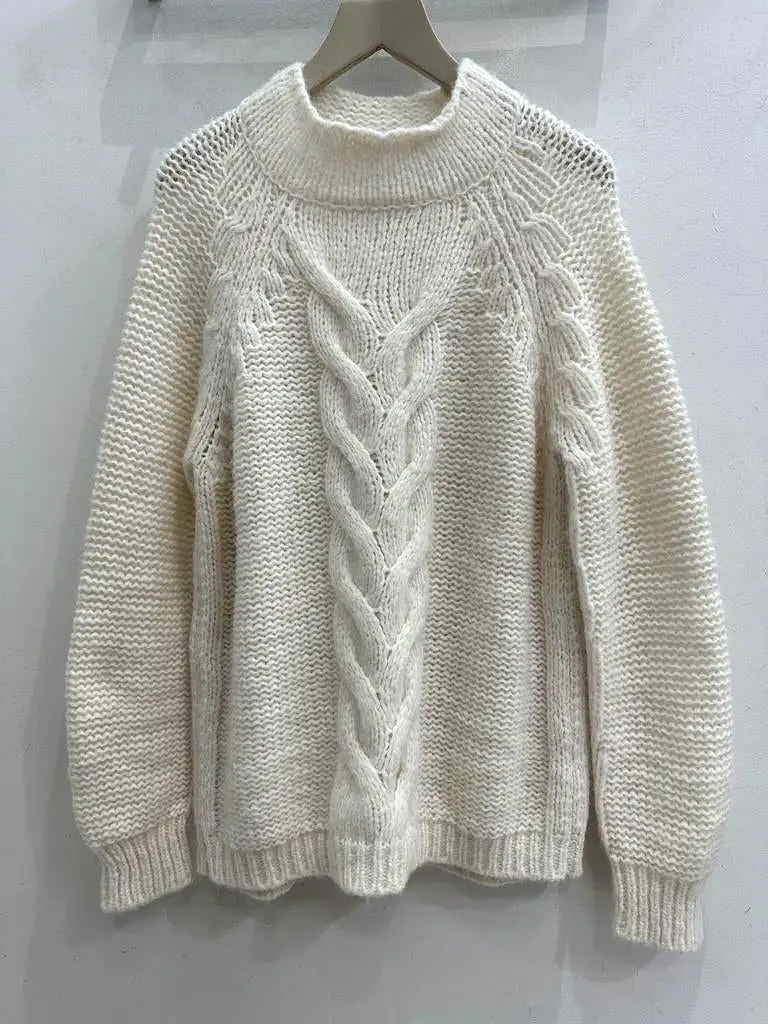 DOLCEVITA WHITE WOOL PULLOVER