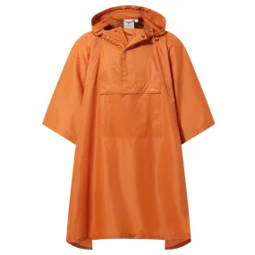 Drench Unisex Poncho - Dark Orange