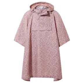 Drench Unisex Poncho - Dusky Rose Brushstroke Print