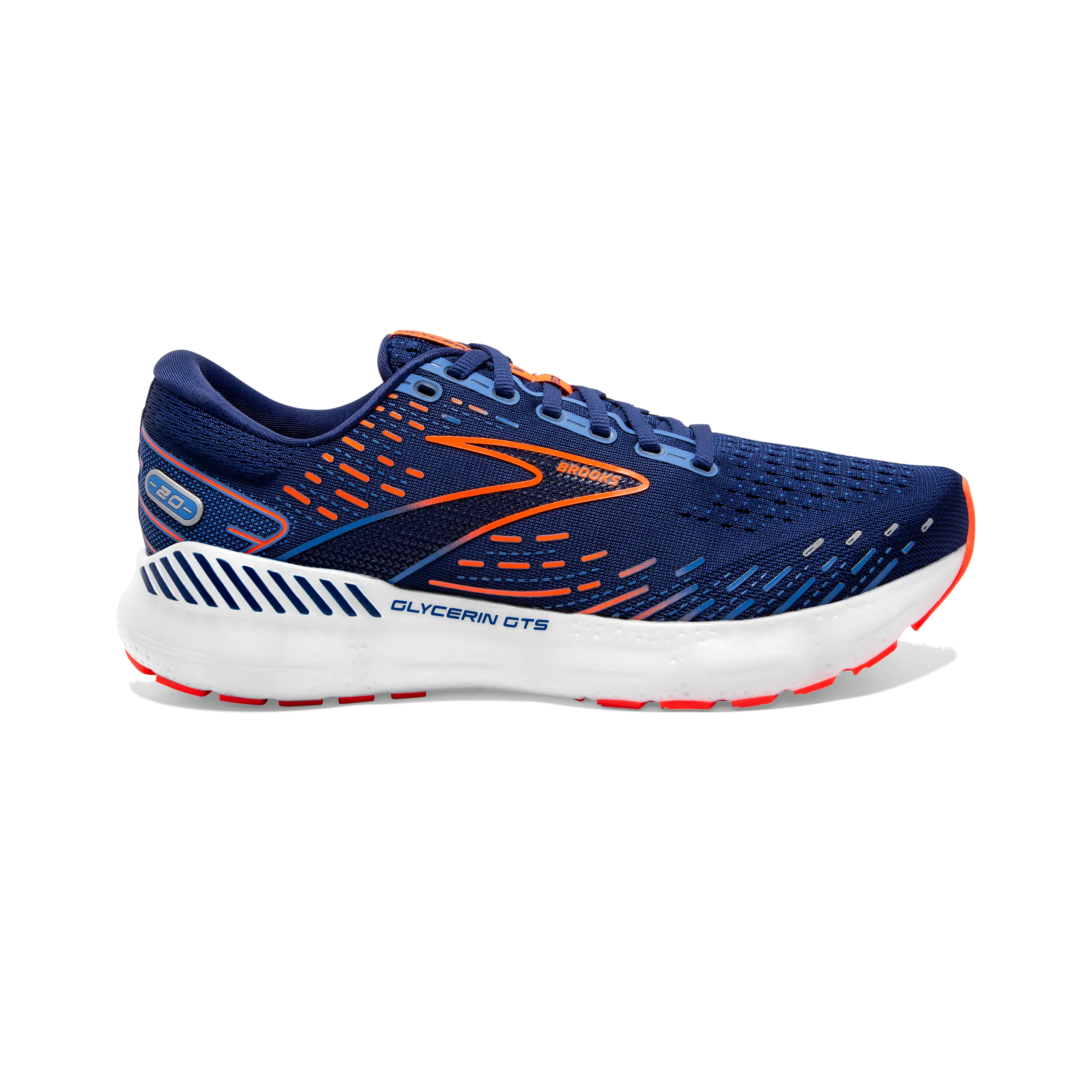 Glycerin 20 GTS Blue Depths/Orange (Men's size scale)