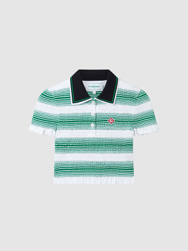 Gradient Striped Polo Top