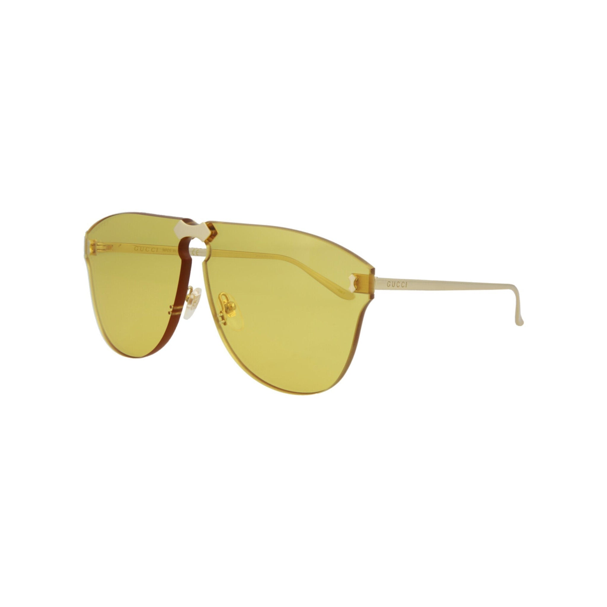 Gucci GG0354S Aviator Golden Metal Sunglasses (S)