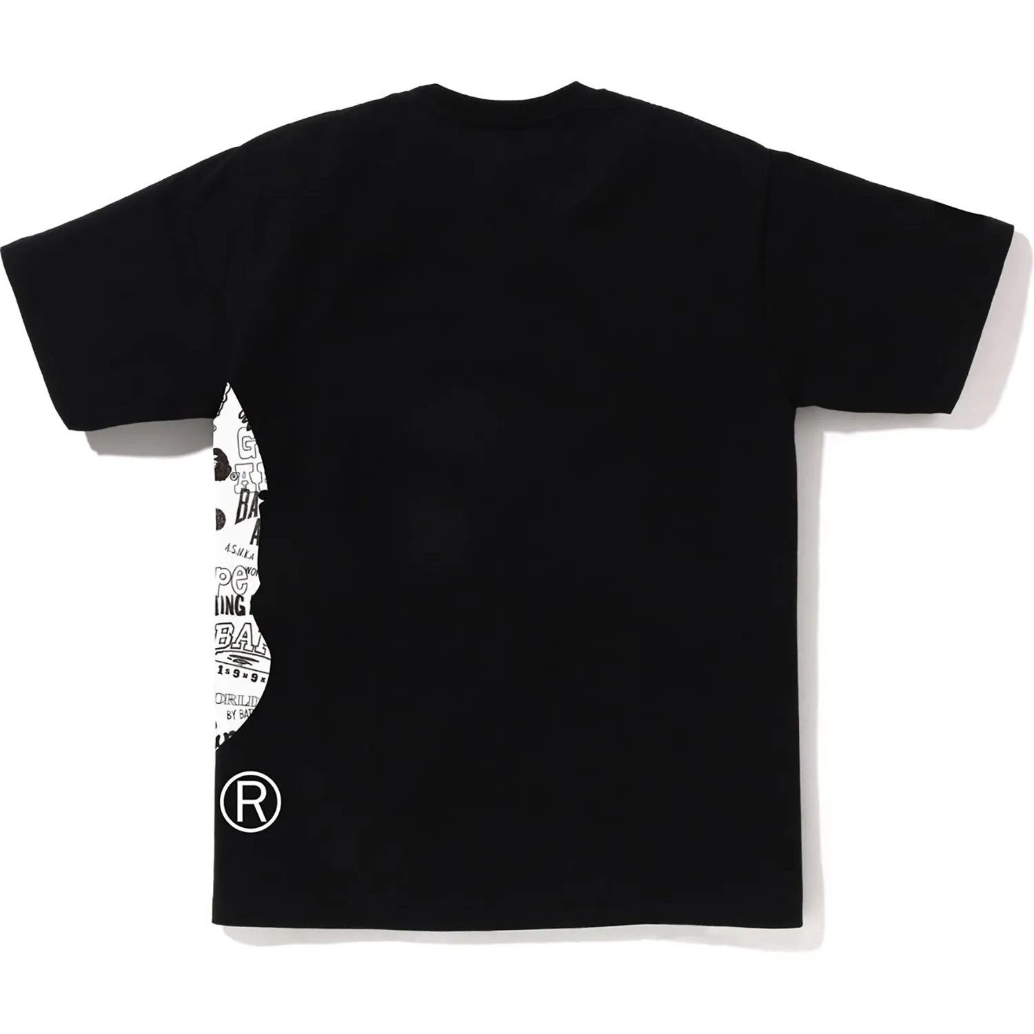 HAND DRAW PATTERN SIDE BIG APE HEAD TEE MENS