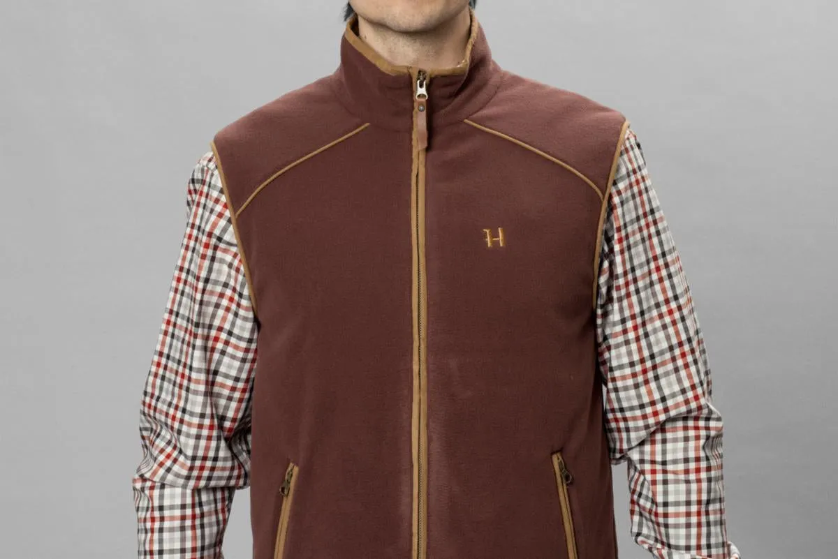 Harkila Sandhem 200 waistcoat Burgundy