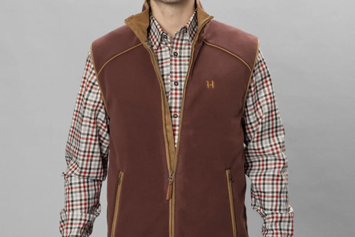 Harkila Sandhem 200 waistcoat Burgundy